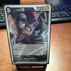 One Piece Nico Robin Release Event Blocker Foil OP15-087 EN 7000 Power Character - Image 2