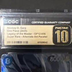 One Piece TCG Monkey D. Garp (Alt Art) OP12-056 SR PRISTINE CGC 10 - Image 2