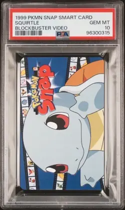 1999 Squirtle Nintendo Pokemon Snap Smart Cards Blockbuster Video PSA 10 - Image 1