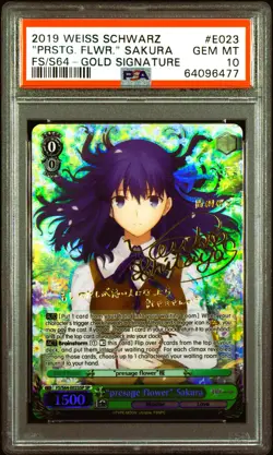 Weiss Schwarz Fate/stay night HF PSA 10 "presage flower" Sakura FS/S64-E023SP SP - Image 1