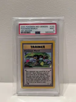 PSA 9 Wotc Pokemon 1st Edition Pokemon March - Neo Genesis #102 - Image 1
