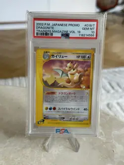 Pokemon TCG Dragonite Trainers Magazine 018/T PSA 10 - Image 3