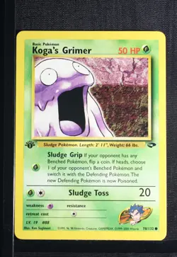 PSA 9 MINT 2000 Pokemon Gym Challenge #78 Koga's Grimer 1st Edition !!! - Image 3