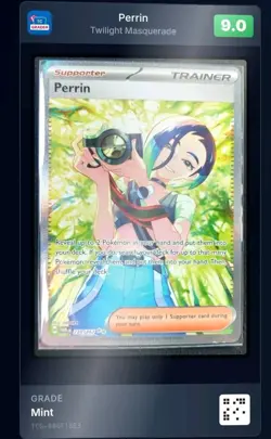 Pokemon TCG Perrin 220/167 Twilight Masquerade Special Illustration Rare Holo E… - Image 3