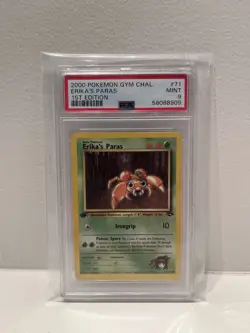 PSA 9 Wotc Pokemon 1st Edition Erika’s Paras - Gym Challenge #71 - Image 1