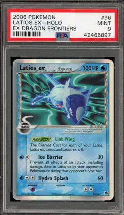 Pokemon Latios ex EX Dragon Frontiers Holo Ultra Rare #96 PSA 9 Mint - Image 1