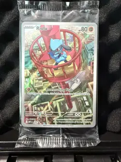 Pokemon TCG Riolu Black Star Promo Mega Evolutions Illustration Rare, Sealed - Image 1