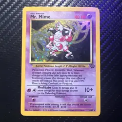 Pokemon TCG Mr. Mime Jungle 6/64 Holo Unlimited Holo Rare - Image 1