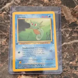 Pokemon Horsea Fossil 1st Edition 49/62 Regular 40 HP Smokescreen Common WOTC - Image 1