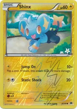 1x Shinx - 42/99 - Common - Reverse Holo Moderately Played Pokemon BW - Next Des - Image 1