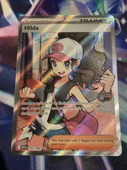 Pokemon TCG Hilda Trainer 164/086 Full Art Double Rare White Flare NM/M - Image 1