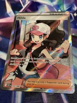 Pokemon TCG Hilda Trainer 164/086 Full Art Double Rare White Flare NM/M - Image 2