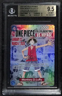 One Piece Monkey.D.Luffy College Basketball Promo BGS 9.5 - Image 1