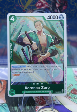 One Piece TCG Roronoa Zoro PRB02-006 Holofoil Rare NM Premium Best ENGLISH - Image 1