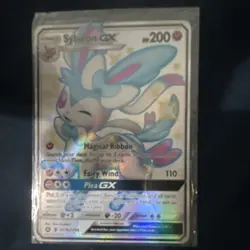 Pokemon Sylveon GX SV76/SV94 Hidden Fates Shiny Vault Shiny Holo Rare Full Art - Image 1