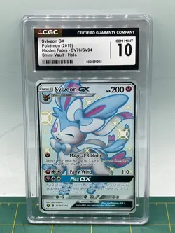 Pokemon Sylveon GX SV76/SV94 Hidden Fates Shiny Vault CGC 10 Gem Mint - Image 1