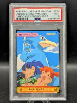 PSA 9 Golduck Misty Carddass BANDAI 234 Pokemon Card Japanese VINTAGE 1999 🚀🚀 - Image 1
