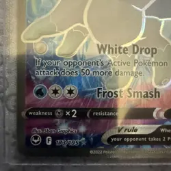 Pokemon Alolan Vulpix v TCG Full Art Silver Tempest Holo Ultra Rare Card 173/195 - Image 2