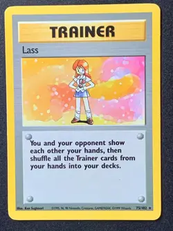 Lass 75/102 Base set non holo rare vintage WOTC pokemon card - Image 1