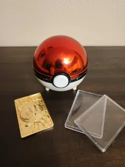 1999 Burger King Pokemon 23K Gold Plated Trading Card JigglyPuff PokeBall No Box - Image 1