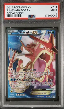 PSA 9 Gyarados EX 114/122 Full Art Ultra Rare Breakpoint Holo Pokemon Card - Image 1