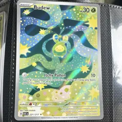 Pokemon Budew Full Art Holo Rare Card 221/217 ASCEN Basic English - Image 2