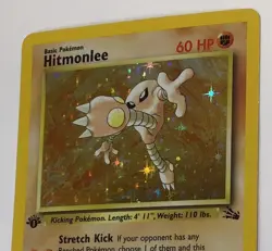 Pokemon Tcg WotC 1st Edition Fossil Rare Holo Hitmonlee 7/62 Foil Card LP - Image 2