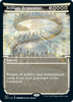 MTG Brilliant Restoration - Foil - Showcase, Kamigawa: Neon Dynasty, Moderately - Image 1