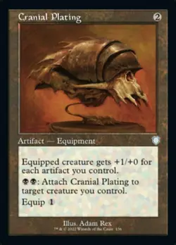 1 x Cranial Plating - Commander: The Brothers' War - Light Play - MTG - Image 1