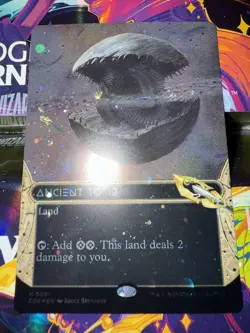 Magic MTG Ancient Tomb *GALAXY FOIL* (0091) (Borderless) Edge of Eternities - Image 1