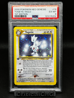Pokemon PSA 6 1st Ed. Neo Genesis Holo Togetic 16/111 - Image 1