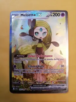 Meloetta ex Special Illustration Rare 167/086 Pokemon Black Bolt English SIR - Image 1