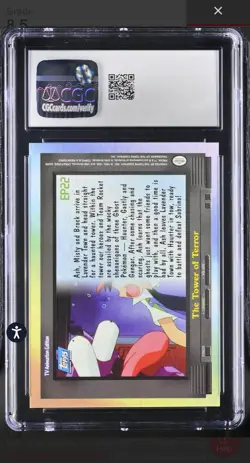 CGC 8.5 BLUE LABEL 1st ED 2000 Topps Pokemon Series 2 #EP22 The Tower of Terror - Image 2