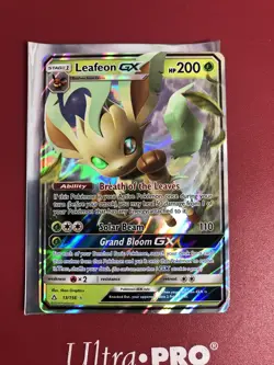 Pokemon LEAFEON GX 13/156 (Ultra Rare Holo) Ultra Prism - NM - Image 1