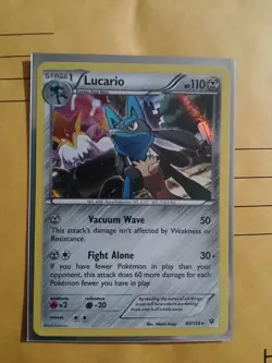 2016 Pokemon XY Fates Collide Lucario Holo #63/124 - Image 1