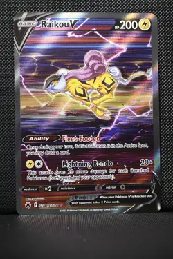 Raikou V GG41/GG70 Holo V Rare Crown Zenith Galarian Gallery Pokemon - Image 1