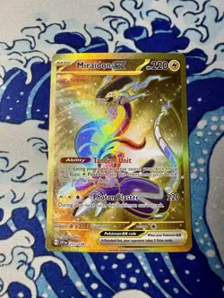 Pokemon TCG Scarlet & Violet Base Set Miraidon EX Gold Hyper Rare #253/198✨ - Image 1