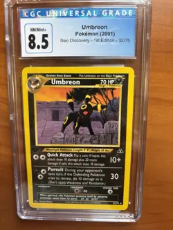 Pokemon Neo Discovery Umbreon 1st Edition Non-Holo CGC 8.5 - Image 1