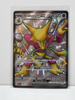 Pokemon TCG Alakazam EX 215/091 PAF EN Full Art Holo Psychic Near Mint Paldean - Image 1
