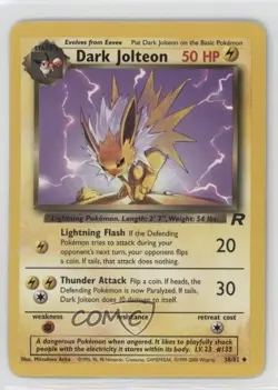 Dark Jolteon Pokemon Team Rocket #38 2000 - Image 1