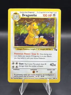 Dragonite 4/62 Fossil Holo Pokemon TCG - Image 1