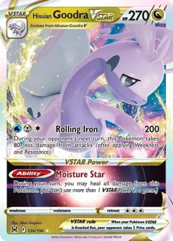 Hisuian Goodra VSTAR - 136/196 - Ultra Rare NM TCG Pokemon - Image 1