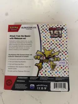 Alakazam Ex Collection Box Scarlet & Violet 151 Pokemon 2023 Factory Sealed - Image 2