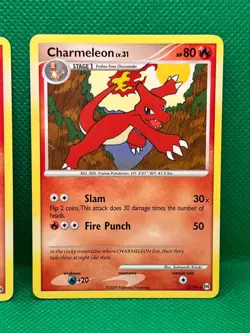 Pokemon Tcg Charmander 59/99 & Charmeleon 35/99 Platinum Arceus Non Holo - Image 3