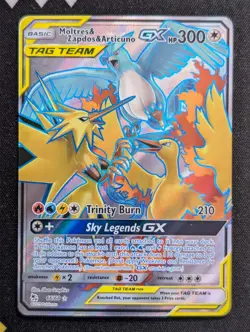 Moltres & Zapdos & Articuno GX (Full Art) 66/68 Hidden Fates Pokemon MINT Holo - Image 1