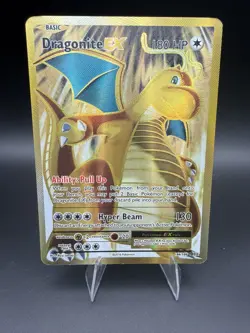 Dragonite EX (Full Art Gold) 106/108 Evolutions Holo Pokemon TCG LP - Image 1