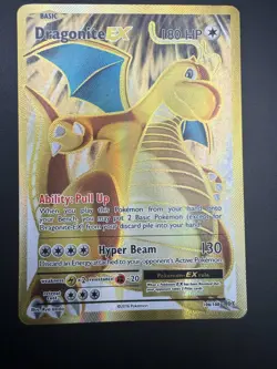 Dragonite EX (Full Art Gold) 106/108 Evolutions Holo Pokemon TCG LP - Image 3