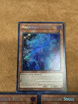 🔥 3x YUGIOH Magicians' Souls RA02-EN014 SECRET RARE PLAYSET NM 1ST EDITION - Image 2
