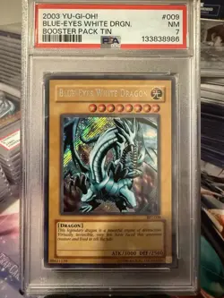 Yugioh Blue-Eyes White Dragon BPT-009 PSA 7 NM Secret Rare 2003 - Image 1