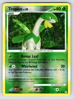 Tropius 64/123 Mysterious Treasures Reverse Holo Uncommon Pokemon Card LP - Image 1